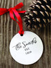 Our First Christmas Ornament Married,Mr and Mrs, Personalized Christmas Ornaments, Newlywed Gift, wedding ornament, couple ornament - Favor Universe