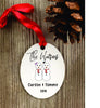 snowman Ornament, snowman Gifts, snowman family ornament, snowman couple ornament, personalized snowman family ornament,  custom snowman - Favor Universe