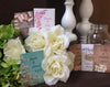 Baby Shower Seed Packets with Burlap and Lace and Large Sunflower - Favor Universe