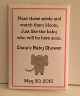Elephant Baby Shower Seed Packets - Favor Universe
