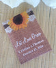 Sunflowers on Burlap and Lace Seed Packets - Favor Universe