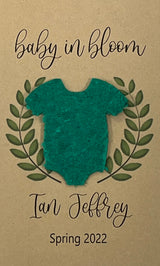 Plantable Baby Shower Seed Paper Favors with Onesie