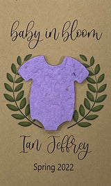 Plantable Baby Shower Seed Paper Favors with Onesie
