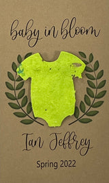 Plantable Baby Shower Seed Paper Favors with Onesie