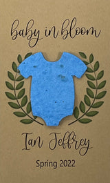 Plantable Baby Shower Seed Paper Favors with Onesie