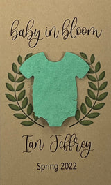 Plantable Baby Shower Seed Paper Favors with Onesie