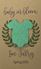Plantable Seed Card favors for Baby Shower - Includes plantable onesie shape and Laurel Wreath design
