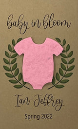 Plantable Baby Shower Seed Paper Favors with Onesie