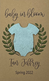 Plantable Baby Shower Seed Paper Favors with Onesie