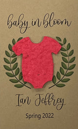 Plantable Baby Shower Seed Paper Favors with Onesie