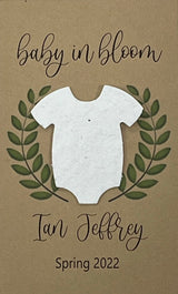 Plantable Baby Shower Seed Paper Favors with Onesie