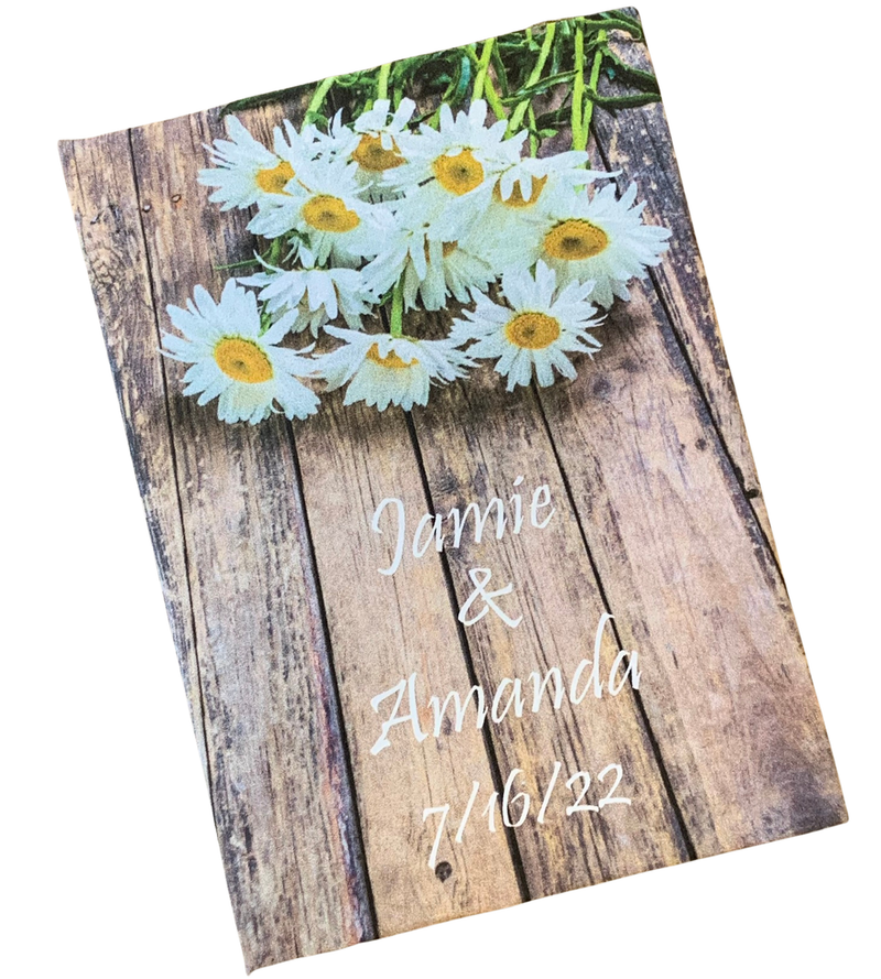 Custom Rustic Daisy Personalized Wedding Seed Packets - Favor Universe