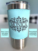 Tumbler with leatherette - bridesmaid gift and bride gift