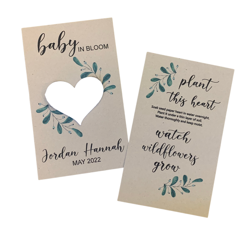 Plantable Seed Paper Baby Shower Favors