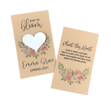 Plantable paper baby shower favors with floral design