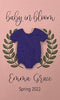 Plantable Seed Card favors for Baby Shower - Includes plantable onesie shape and Laurel Wreath design