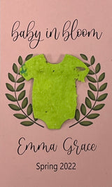 Plantable Baby Shower Seed Paper Favors with Onesie