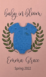 Plantable Baby Shower Seed Paper Favors with Onesie