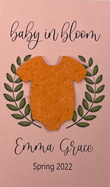 Plantable Baby Shower Seed Paper Favors with Onesie