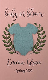 Plantable Baby Shower Seed Paper Favors with Onesie