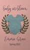 Plantable Seed Card favors for Baby Shower - Includes plantable onesie shape and Laurel Wreath design