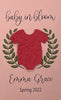 Plantable Seed Card favors for Baby Shower - Includes plantable onesie shape and Laurel Wreath design
