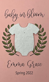 Plantable Baby Shower Seed Paper Favors with Onesie
