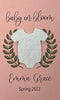 Plantable Seed Card favors for Baby Shower - Includes plantable onesie shape and Laurel Wreath design