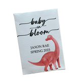 Dinosaur Baby Shower Seed Packet Favors