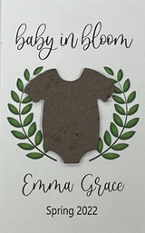 Plantable Baby Shower Seed Paper Favors with Onesie