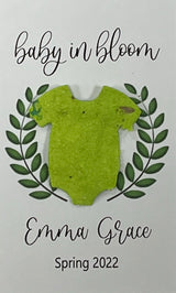 Plantable Baby Shower Seed Paper Favors with Onesie
