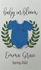 Plantable Seed Card favors for Baby Shower - Includes plantable onesie shape and Laurel Wreath design