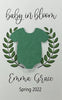 Plantable Seed Card favors for Baby Shower - Includes plantable onesie shape and Laurel Wreath design