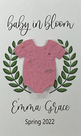 Plantable Baby Shower Seed Paper Favors with Onesie
