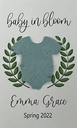 Plantable Baby Shower Seed Paper Favors with Onesie
