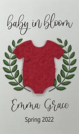 Plantable Baby Shower Seed Paper Favors with Onesie