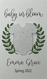 Plantable Baby Shower Seed Paper Favors with Onesie