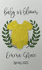 Plantable Seed Card favors for Baby Shower - Includes plantable onesie shape and Laurel Wreath design